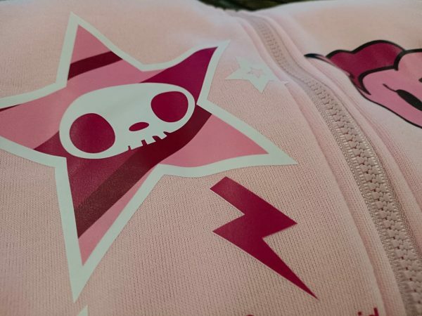 Oversized Pink Y2K Harajuku Zip-Up Hoodie with Gothic Kawaii Style