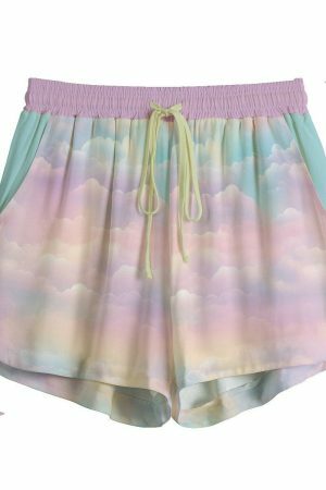 Pastel Cloud Pocket Shorts - Y2K Streetwear Aesthetic