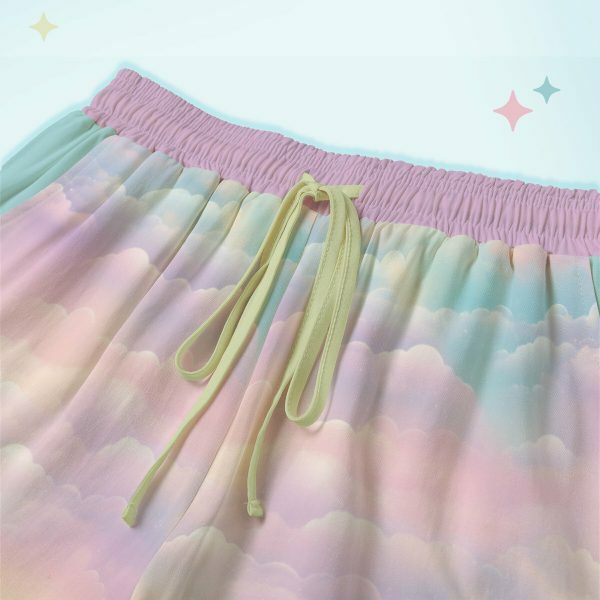 Pastel Cloud Pocket Shorts - Y2K Streetwear Aesthetic