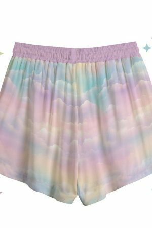 Pastel Cloud Pocket Shorts - Y2K Streetwear Aesthetic