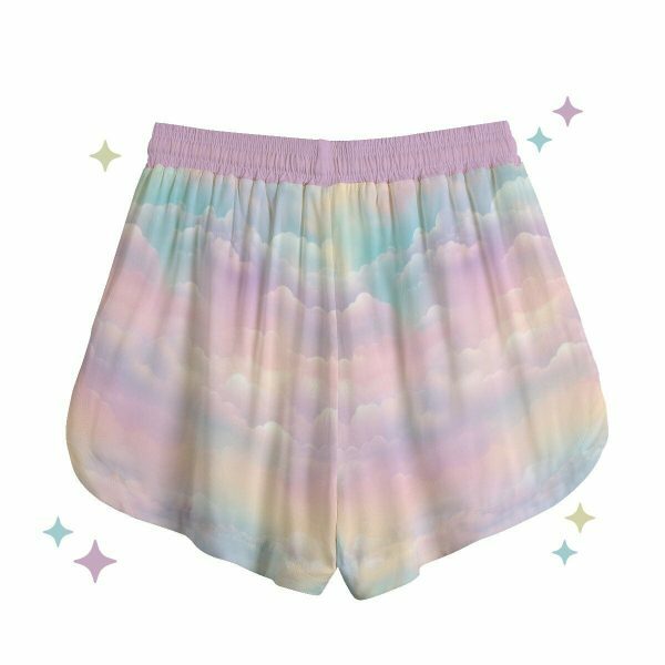 Pastel Cloud Pocket Shorts - Y2K Streetwear Aesthetic