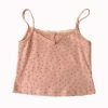 Pastel Y2K Vintage Crop Top, Pink Cami Soft Aesthetic Camisole