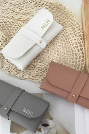 Personalized Leather Glasses Case for Women, Minimalist Eyeglasses Holder, Soft Sunglass Cover