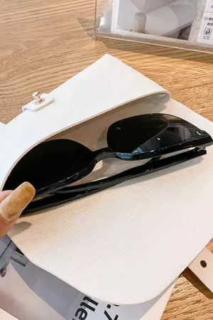 Personalized Leather Glasses Case for Women, Minimalist Eyeglasses Holder, Soft Sunglass Cover