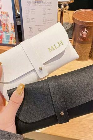 Personalized Leather Glasses Case for Women, Minimalist Eyeglasses Holder, Soft Sunglass Cover