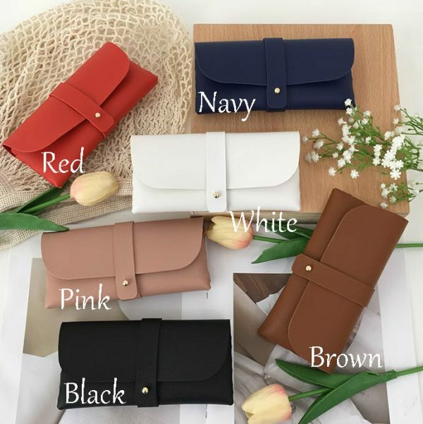 Personalized Leather Glasses Case for Women, Minimalist Eyeglasses Holder, Soft Sunglass Cover