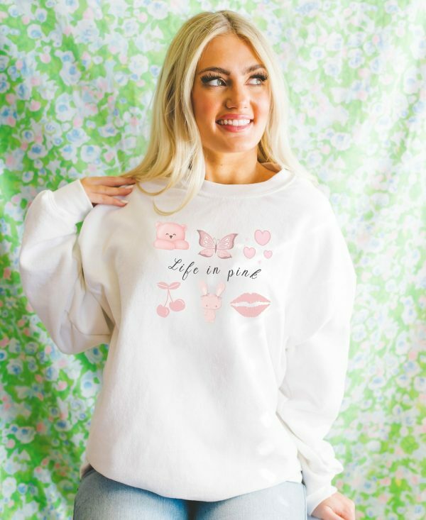 Pink Dollcore Sweater | Y2K Streetwear Aesthetic Sweatshirt