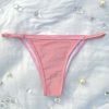 Pink Sparkly Glitter Y2K Streetwear Cheeky Low Rise Bikini Bottom