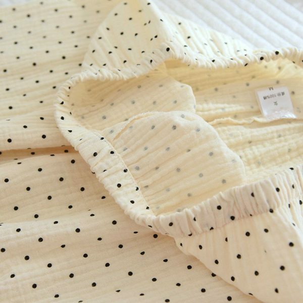 Polka Dot Long-Sleeve Pajama Set | Y2K Streetwear Aesthetic