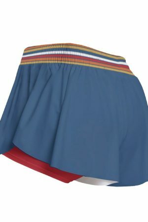 Retro Indigo Flowy Y2K Aesthetic Ladies Shorts