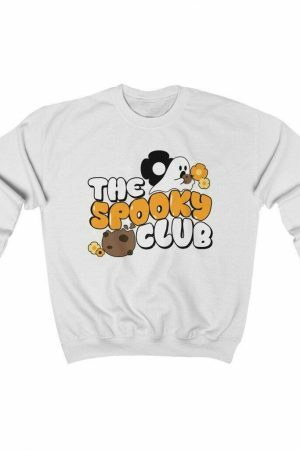 Spooky Club Sweatshirt - Cute and Scary Ghost Fall Crewneck