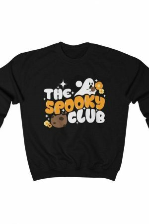 Spooky Club Sweatshirt - Cute and Scary Ghost Fall Crewneck