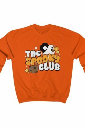 Spooky Club Sweatshirt - Cute and Scary Ghost Fall Crewneck