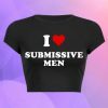 Submissive Men Slogan Crop Tee Y2K Aesthetic Baddie Girl Graphic T-Shirt