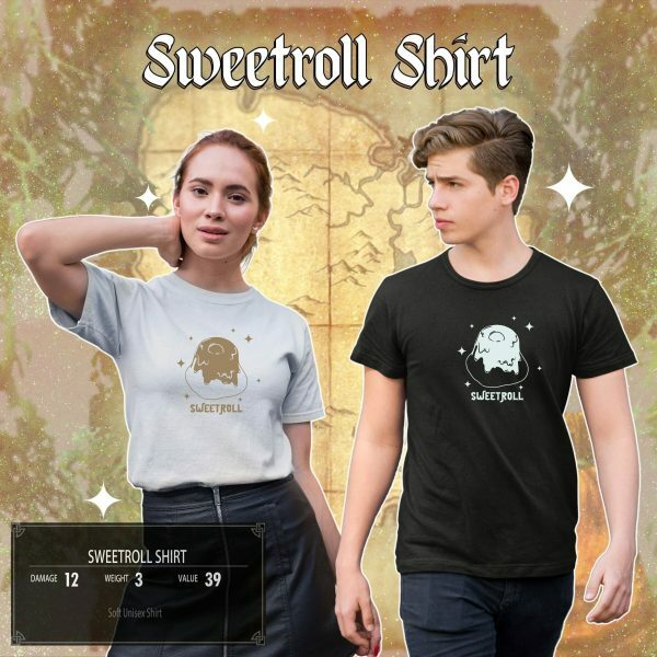 Tamriel's Finest Sweetroll Shirt - Retro Y2K Gamer Streetwear