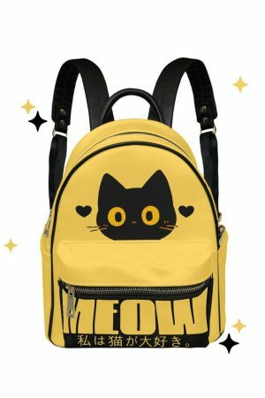 Tokyo Cat Kawaii Black Cat Lover Backpack - Y2K Streetwear Aesthetics