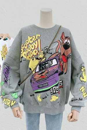 Trendy Cartoon Women Long Sleeve Harajuku Korean Fashion Sweatshirt