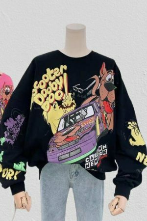 Trendy Cartoon Women Long Sleeve Harajuku Korean Fashion Sweatshirt