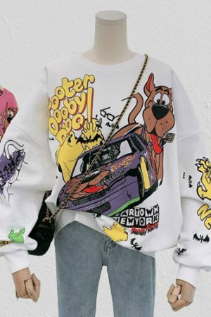 Trendy Cartoon Women Long Sleeve Harajuku Korean Fashion Sweatshirt