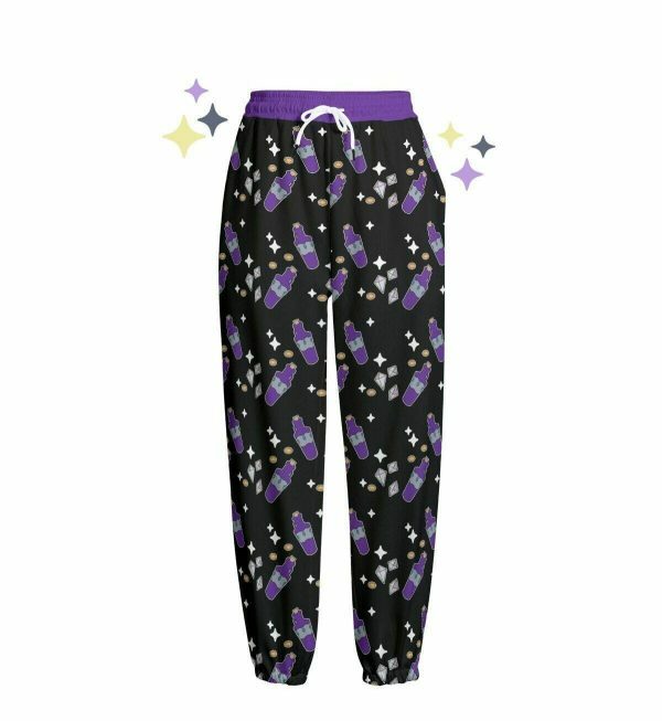 Trendy Purple Potion Bottle Sweatpants for Dungeons Gamer