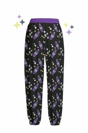 Trendy Purple Potion Bottle Sweatpants for Dungeons Gamer