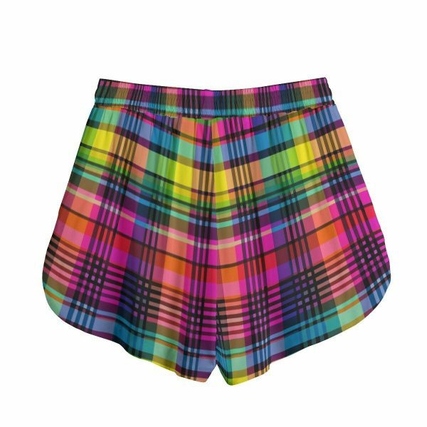 Trippy Frog Y2K Plaid Waist High Festival Shorts