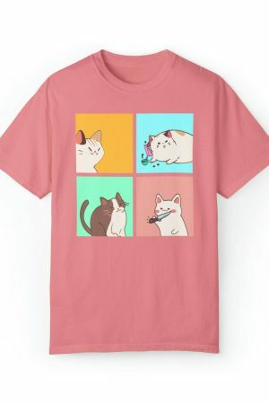 Unhinged Kitty Cat Crimes Y2K Streetwear Tee