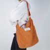 Vintage Corduroy Messenger Bag | Y2K Streetwear Crossbody Handbag