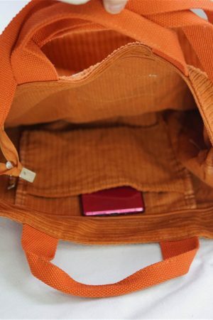 Vintage Corduroy Messenger Bag | Y2K Streetwear Crossbody Handbag