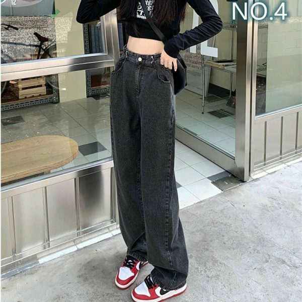 Vintage High Waist Baggy Jeans | Y2K Streetwear Denim for Women