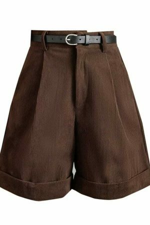 Vintage Wide Leg High Waist Shorts - Retro Y2K Streetwear Fashion