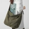 Vintage Y2K Canvas Shoulder Bag with Multiple Pockets