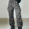 Vintage Y2K Oversized Cargo Parachute Pants for Women Streetwear