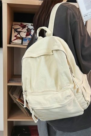 Vintage Y2K Streetwear Backpack - Casual Laptop Bag