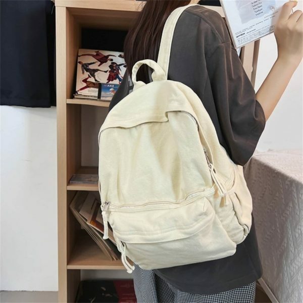 Vintage Y2K Streetwear Backpack - Casual Laptop Bag