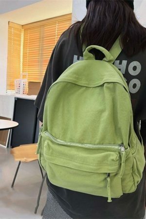 Vintage Y2K Streetwear Backpack - Casual Laptop Bag