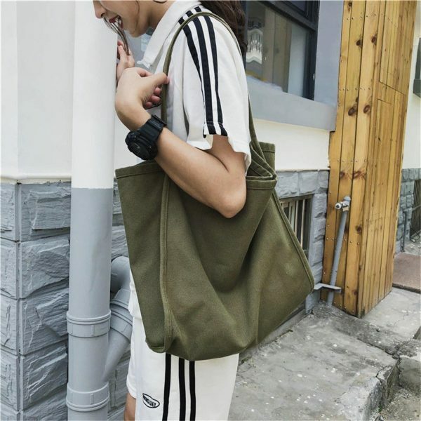 Vintage Y2K Streetwear Canvas Shoulder Bag