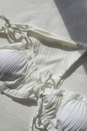 White Y2K Cheeky String Bikini