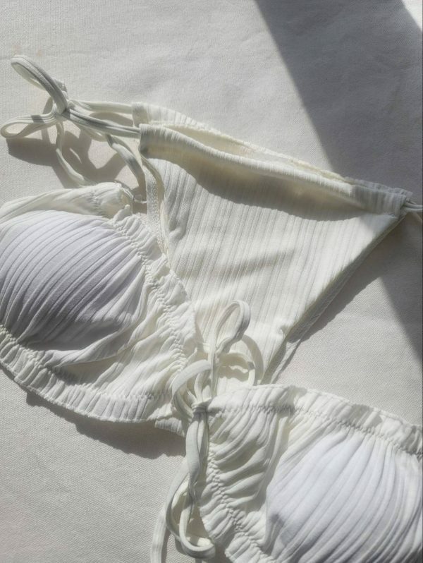 White Y2K Cheeky String Bikini