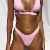 Y2K Aesthetic Baby Pink Bikini Top with Removable Padding