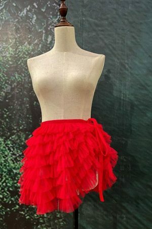 Y2K Aesthetic Balletcore Tulle Tutu Skirt - Streetwear Dance Costume