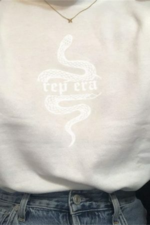 Y2K Aesthetic Black Sweatshirt Inspired by Rep Album - Perfect Gift for Swifties Fan