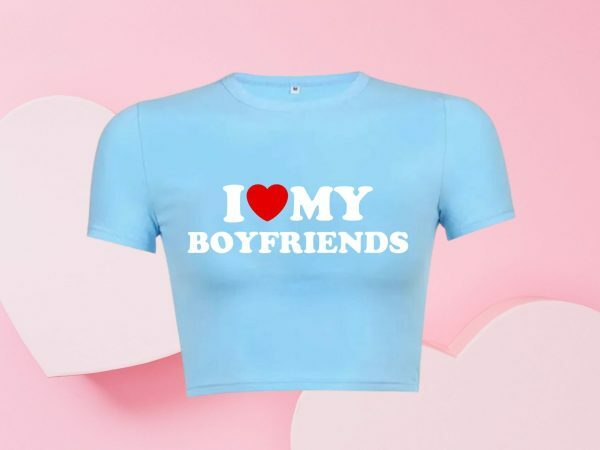 Y2K Aesthetic Boyfriend Tee, Funny Slogan Crop Top, Baddie Girl Graphic T-Shirt