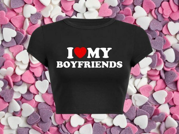 Y2K Aesthetic Boyfriend Tee, Funny Slogan Crop Top, Baddie Girl Graphic T-Shirt