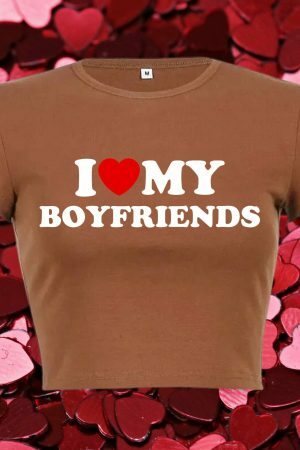 Y2K Aesthetic Boyfriend Tee, Funny Slogan Crop Top, Baddie Girl Graphic T-Shirt