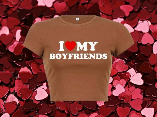 Y2K Aesthetic Boyfriend Tee, Funny Slogan Crop Top, Baddie Girl Graphic T-Shirt