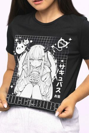 Y2K Aesthetic Bubble Tea Lover Shirt - Trendy Streetwear Anime Gift