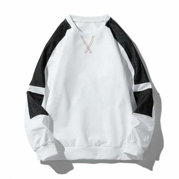 Y2K Aesthetic Color Matching Men's Streetwear Sweatshirt