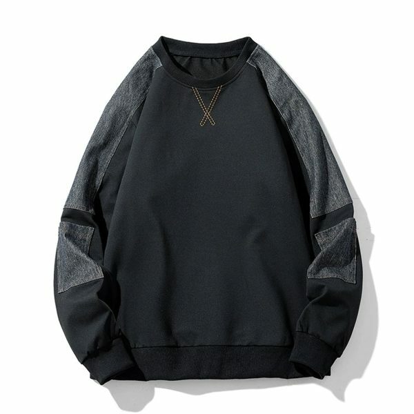 Y2K Aesthetic Color Matching Men's Streetwear Sweatshirt