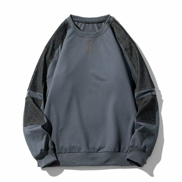 Y2K Aesthetic Color Matching Men's Streetwear Sweatshirt